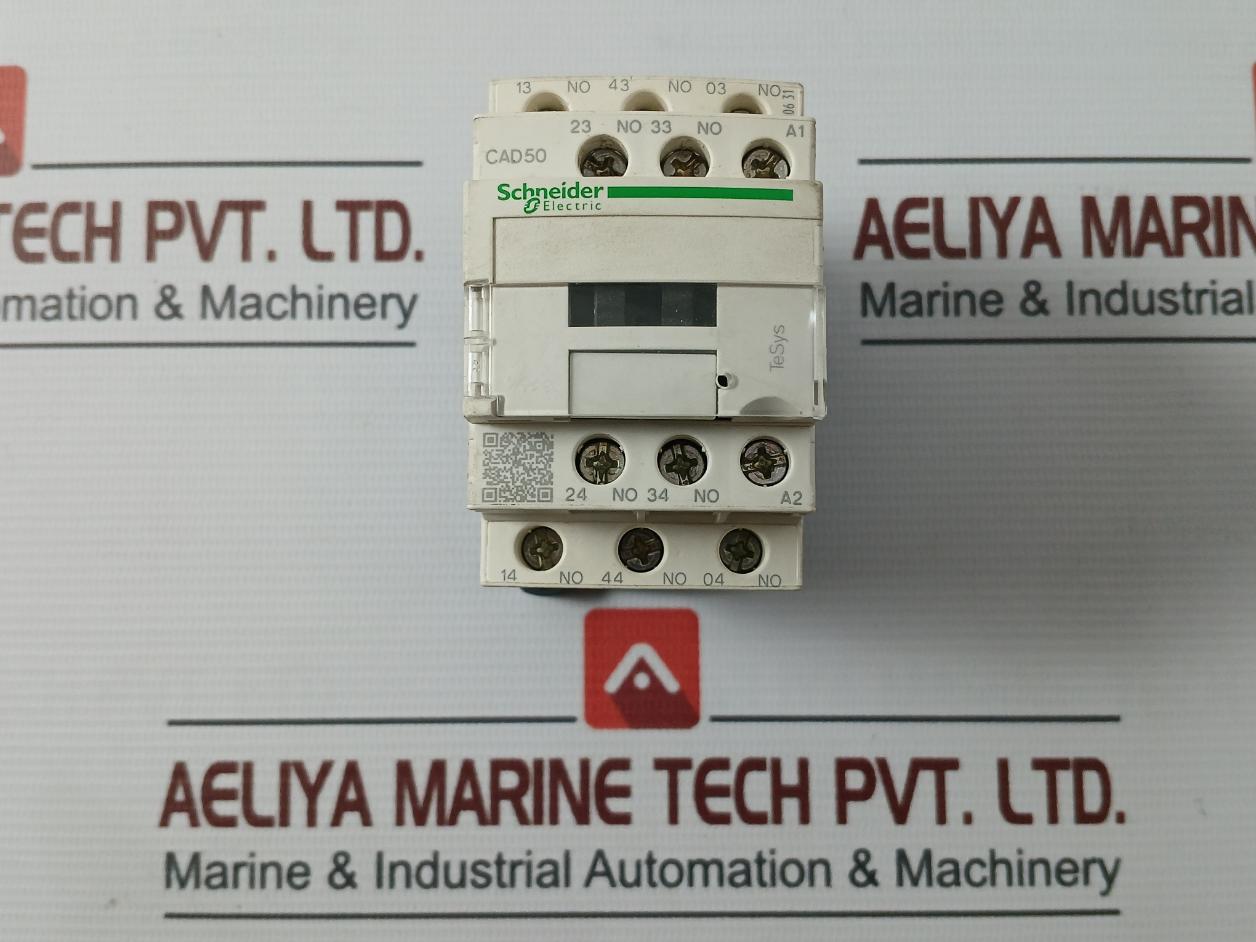 Schneider Electric Cad50 Control Relay Jis C8201-5-1 10A 230V 50/60Hz Awg 10-18