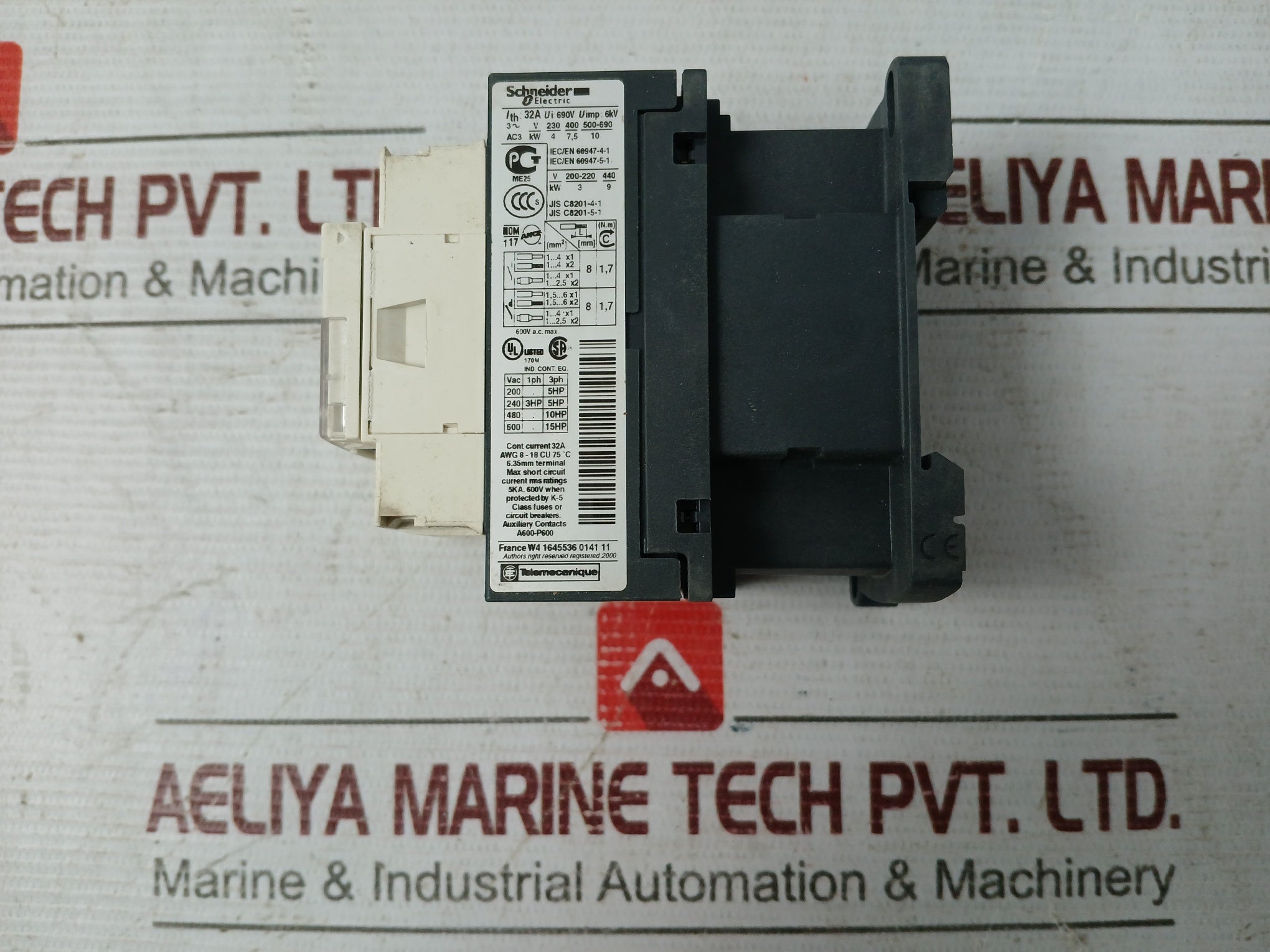 Schneider Electric/Telemecanique Lc1D18M7 Contactor 220V 50/60Hz A600-p600
