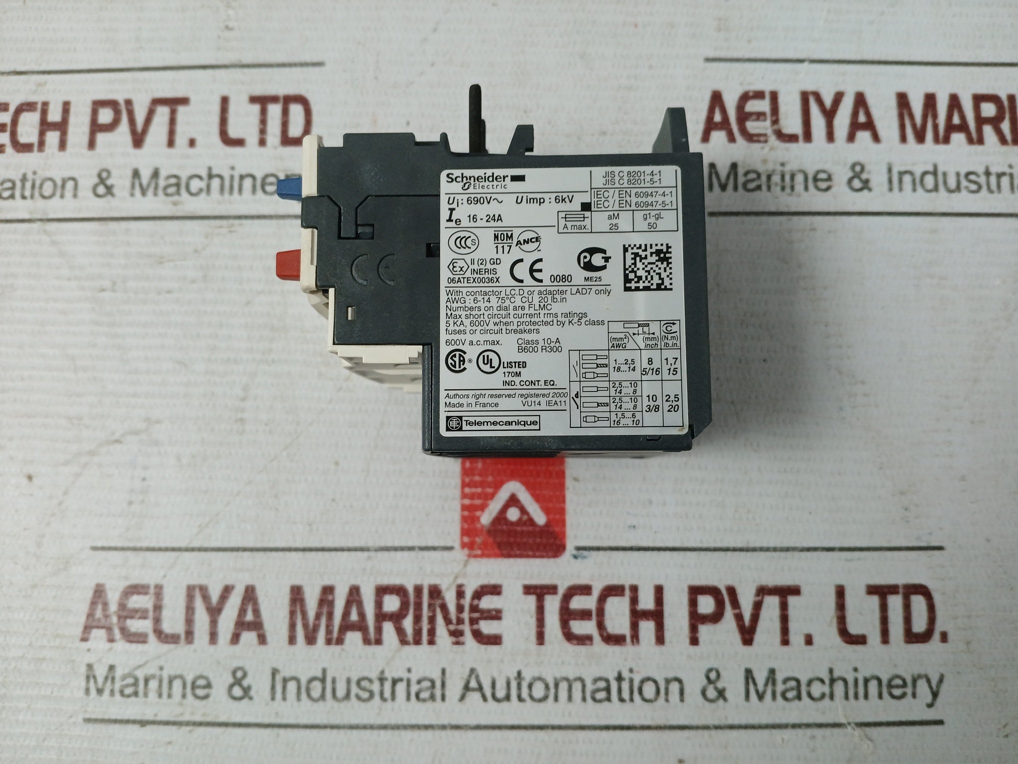 Schneider Electric Lrd 22 Thermal Overload Relay Awg.6-14 75C Cu 20 Lb. In