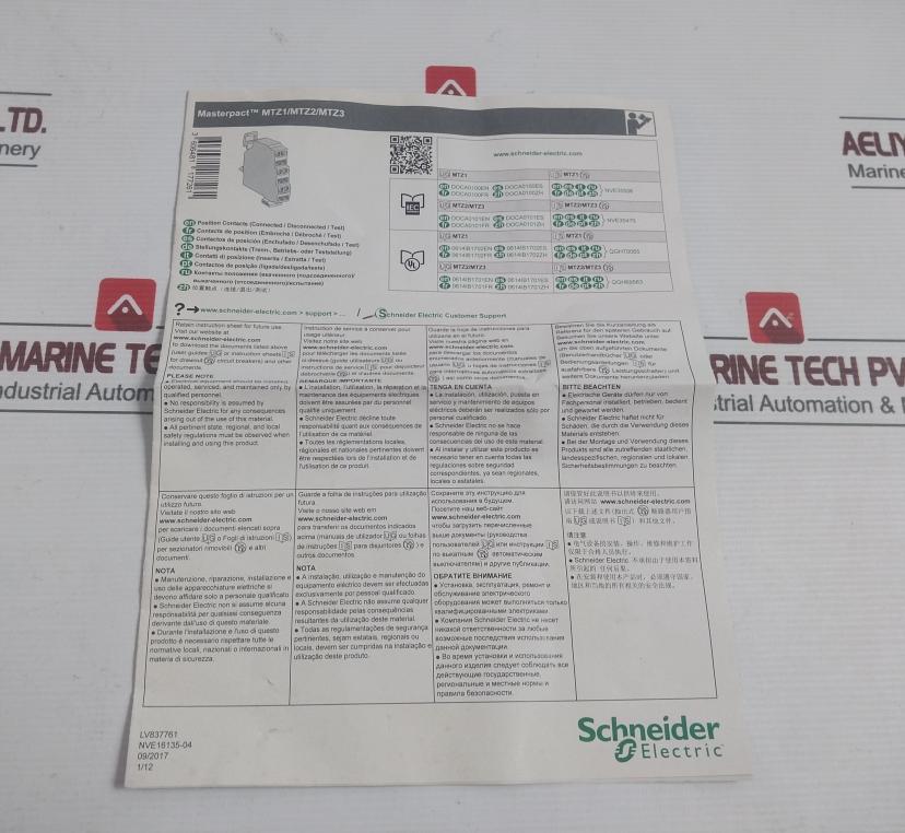 Position Contact Low Level For Mtz D/O Lv833171Sp Ce/Cd/Ct Schneider