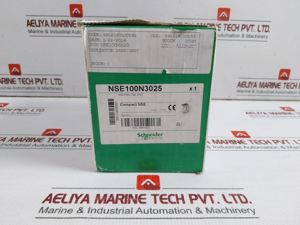 Schneider Electric Molded-case Circuit Breaker 50/60Hz 750V Part No Nse100N3025