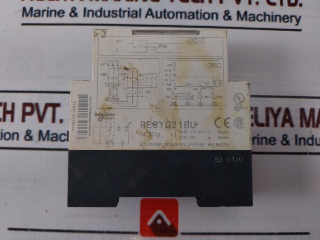 Schneider Electric RE8YG21BU Time Relay 3S-300S