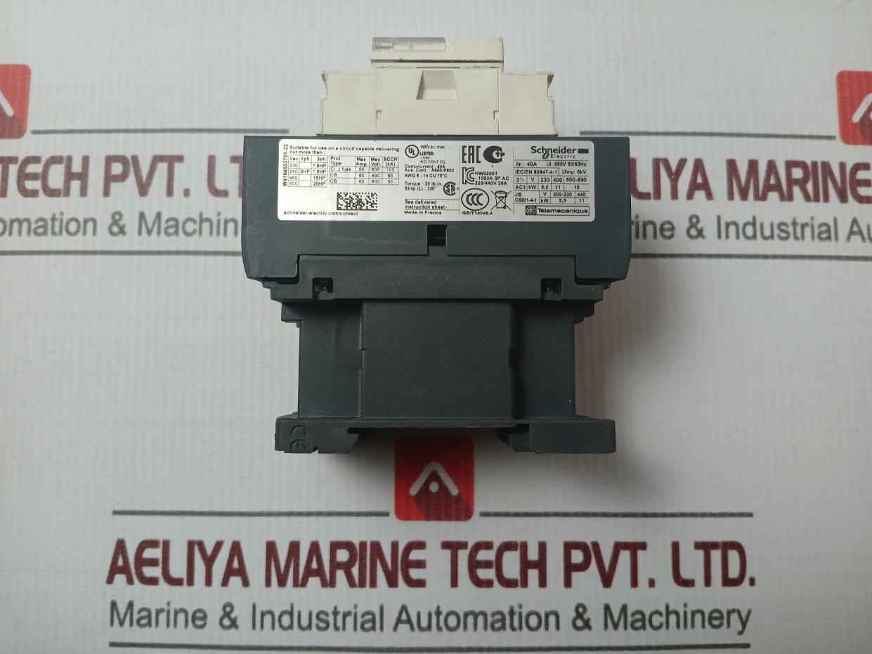 Schneider Electric/Telemecanique Lc1D25 3 Pole Ac Power Contactor 220/440V 25A