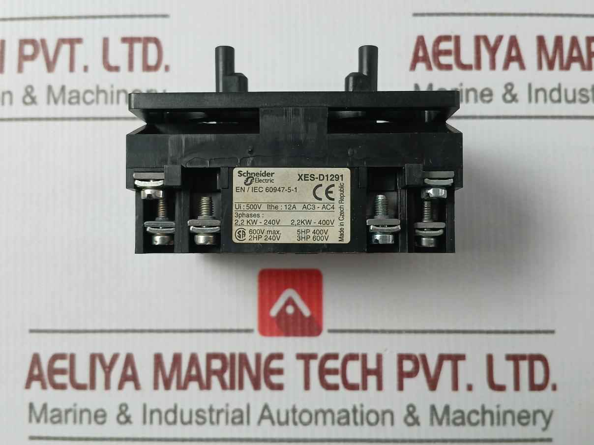 Schneider Electric/ Telemecanique Xes-d1291 3 Phase Contact Block 500V 12A