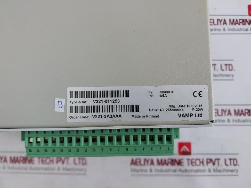 Schneider Electric Vamp 221 Relay With Arc Protection 50/60Hz 20W V221-11419
