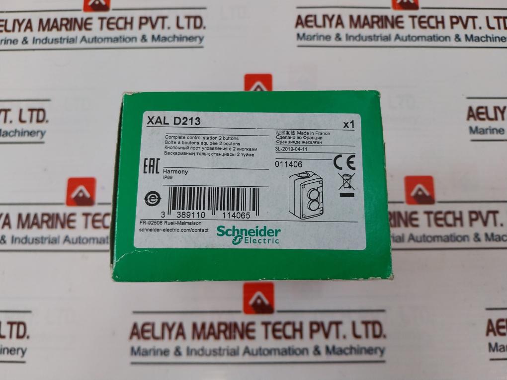 Schneider Electric Xal D213 2 Button Complete Control Station Ip66