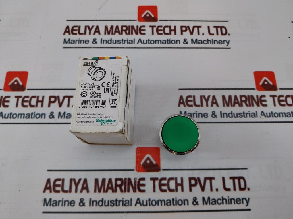 Lot Of 2X Schneider Electric ZB4 BA3 Push Button Green