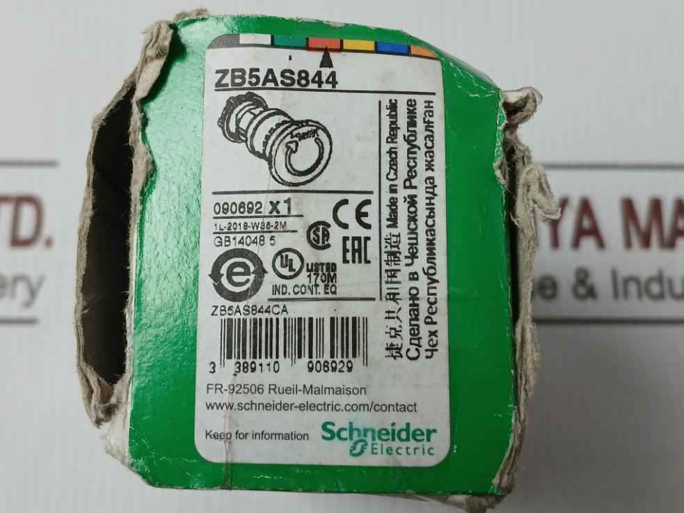 Schneider Electric Zb5As844 Emergency Stop Scram Push Button Head 4A