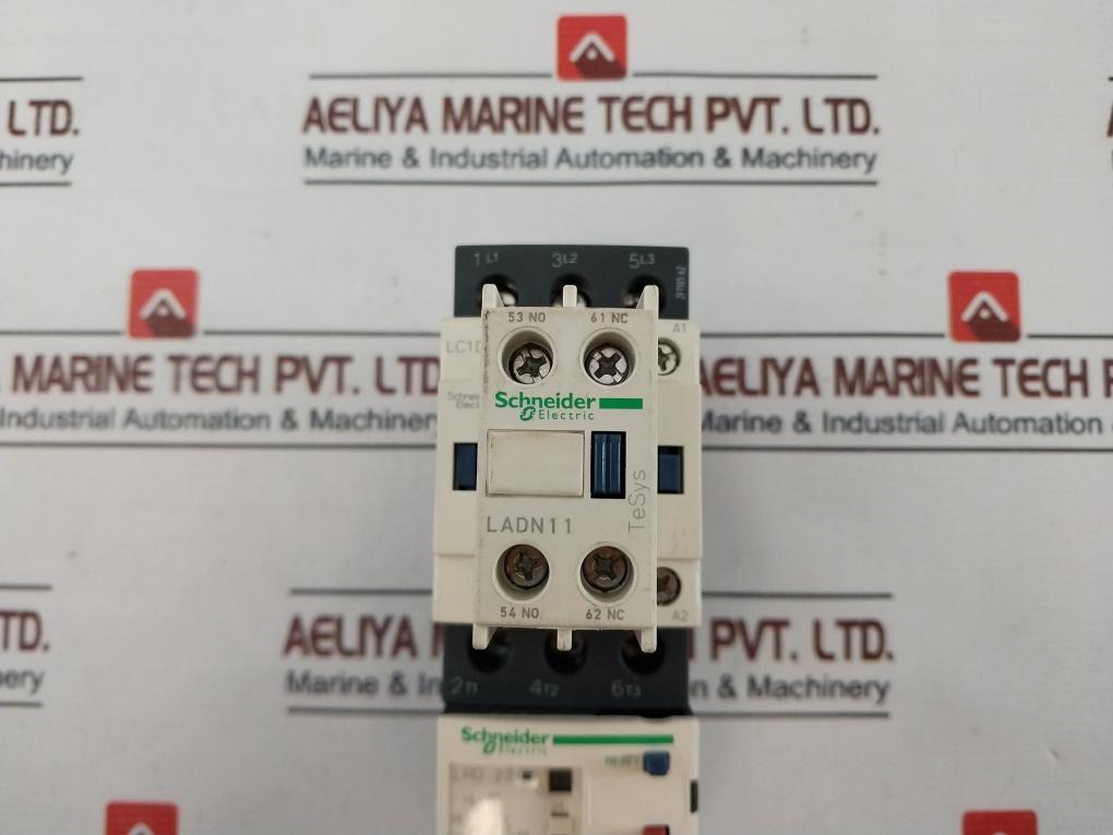 Schneider Lc1D25 Contactor ,Lrd 22 Relay With Ladn11 Contact Block