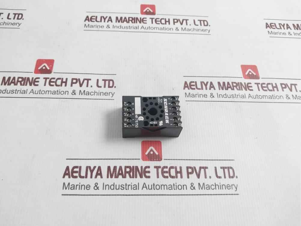 Schrack Mr 78750 Din Rail Mount Relay Socket 10a 400v