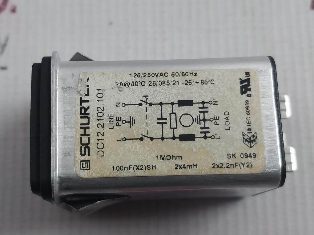 Schurter Dc12.2101.101 Power Entry Module