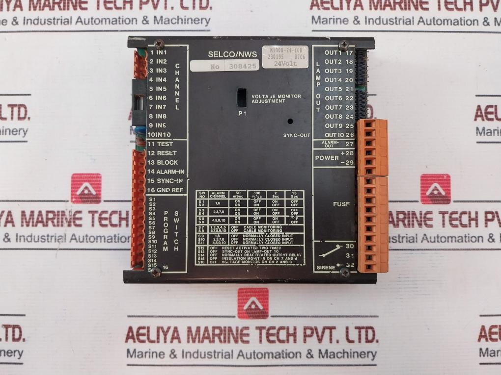 Selco M1000-24-10B Alarm Annunciator 24Volt 308425