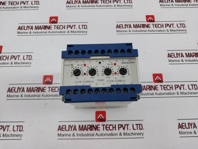 Selco T2400-06 3-phase Dual Over-current Relay 1A 380-440Vac