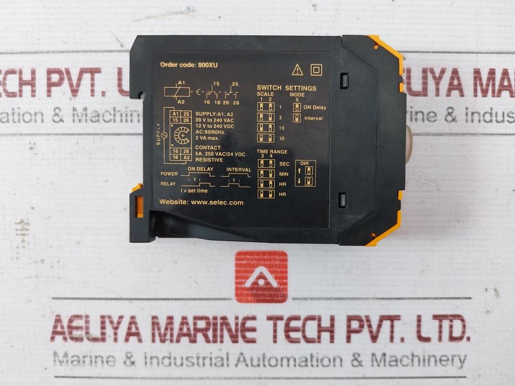Selec 800Xu Programmable Electronic Timer Switch 20 V To 240 Vac 50/60Hz