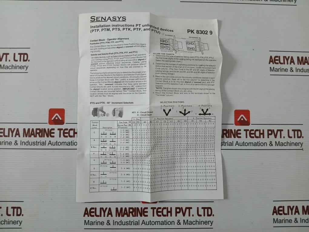 Senasys Ptshe202 B 3 Position Selector Switch
