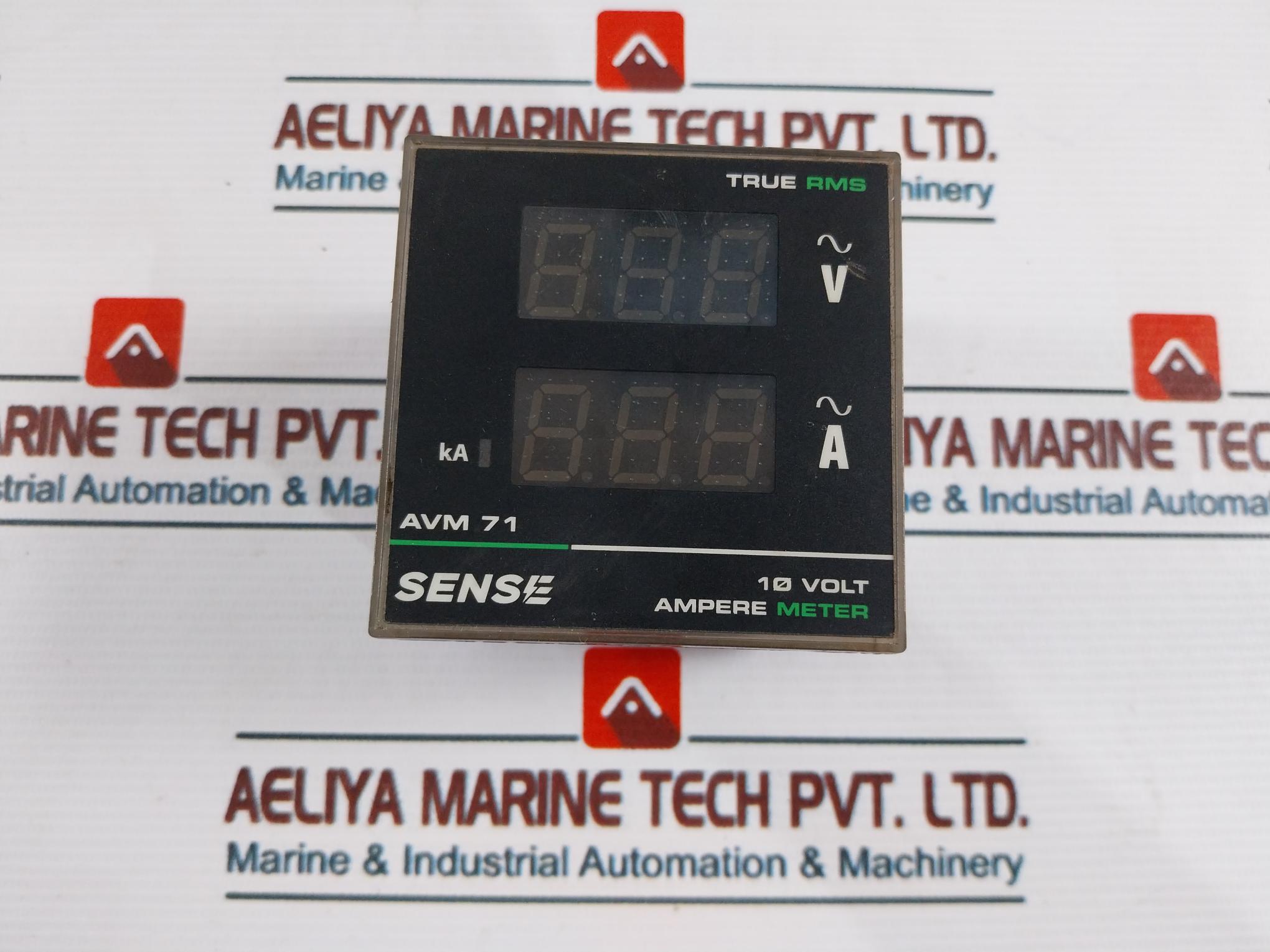 Sense Electric AVM 71 Digital 10 Volt Ampere Meter 230Vac