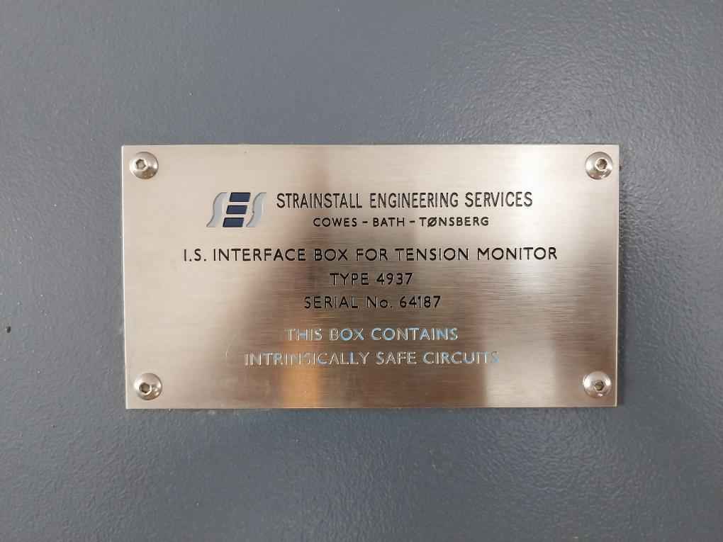 Ses I.S. Interface Box For Tension Monitor 4937 Ac100-240V 0.45A 50/60Hz 80Ma