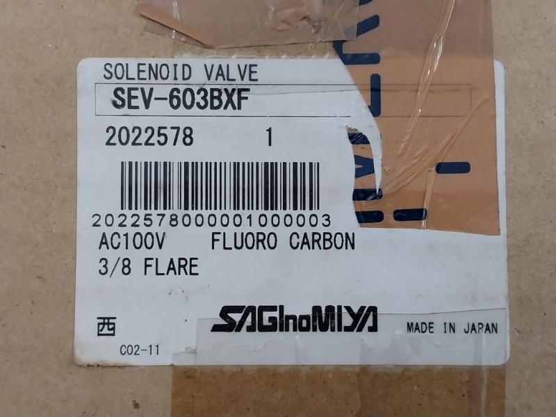 Sev-603Bxf Saginomiya Ac100V 50/60Hz Solenoid Valve