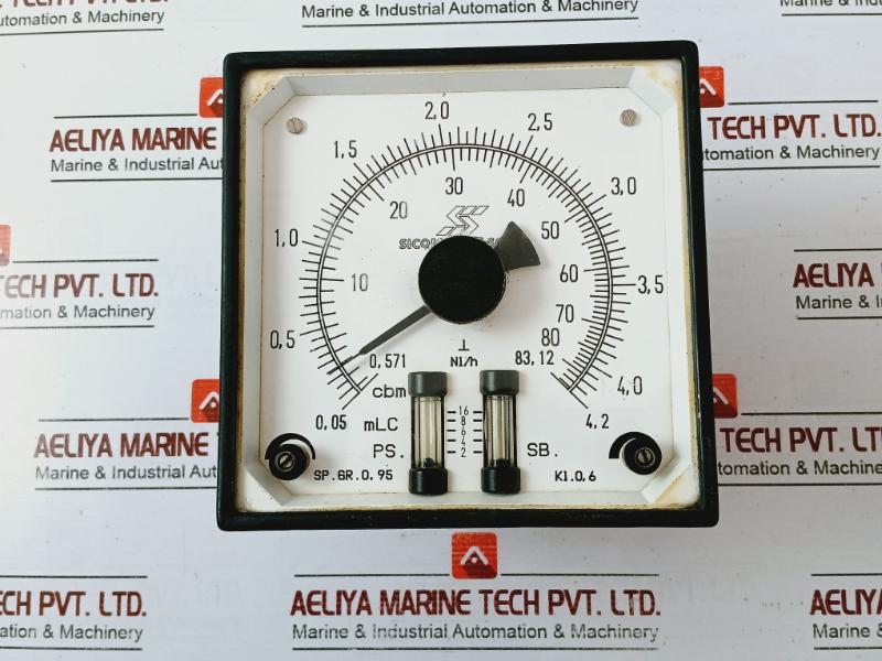 Sicom Stein Sohn Sp.Gr.0,95 Analog Meter For Flow Rate And Volume Measurement