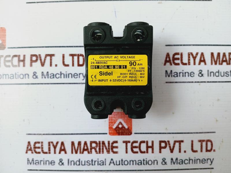 Sidel 801 Rda 48 90 01 Solid State Relay 4-32 Vdc(4-16ma) 24-480vac~