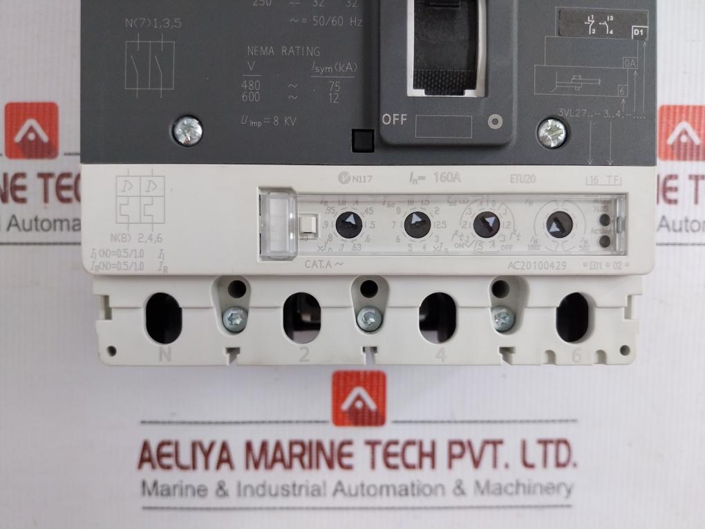 Siemens-415V-64-160A-4P-Molded-Case-Circuit-Breaker-3Vl2716-3Tf46-0Ad1-11