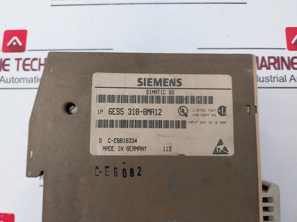Siemens Simatic S5 1P 6Es5 318-8Ma12 Interface Module Et100U 24V Dc 0.35A 113