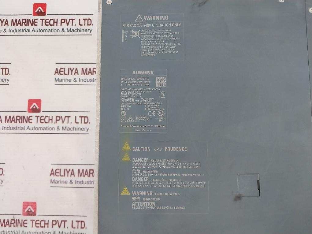Siemens 1P 6Sl3210-5He13-5Uf0 Servo Drive Ip20