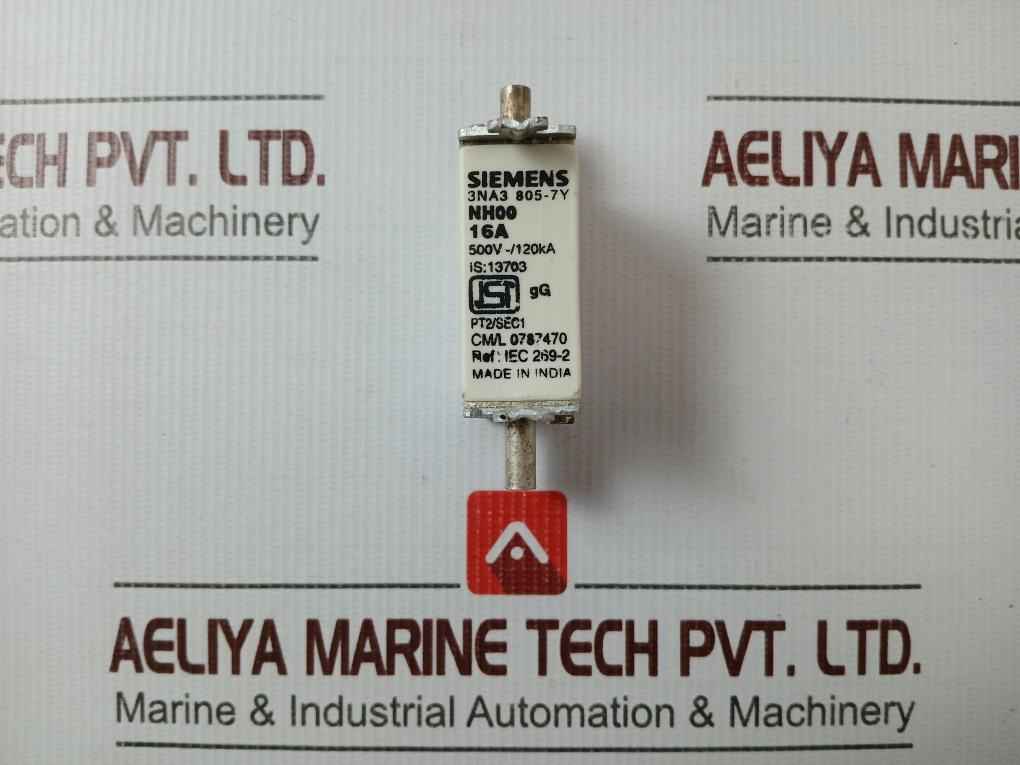 Siemens 3Na3 805-7Y Fuse Nh00 500V 120 Ka 16A
