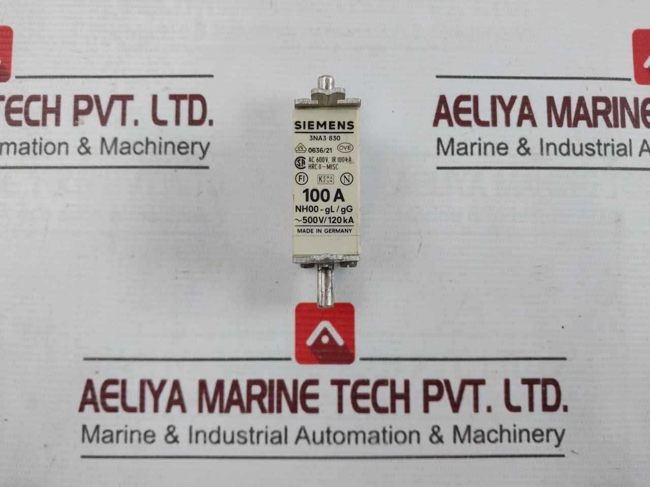 Siemens 3Na3 830 Fuse Link 600V Ac 120Ka