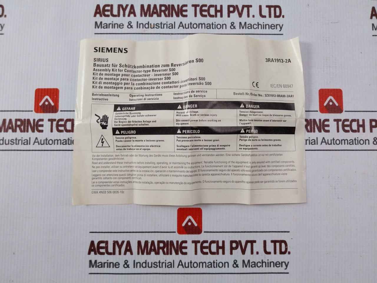 Siemens 3Ra1913-2A Assembly Kit For Contactor-type Reverser S00