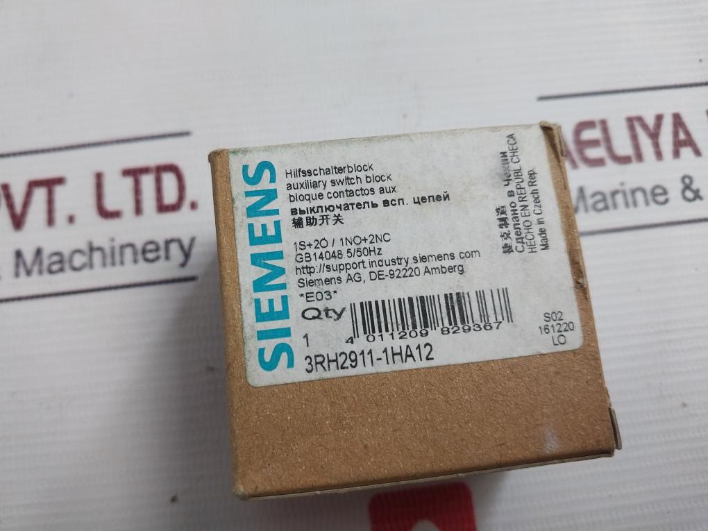 Siemens 3Rh2911-1Ha12 Auxiliary Switch Block Gb14048.5/50Hz 10A/240V 690V