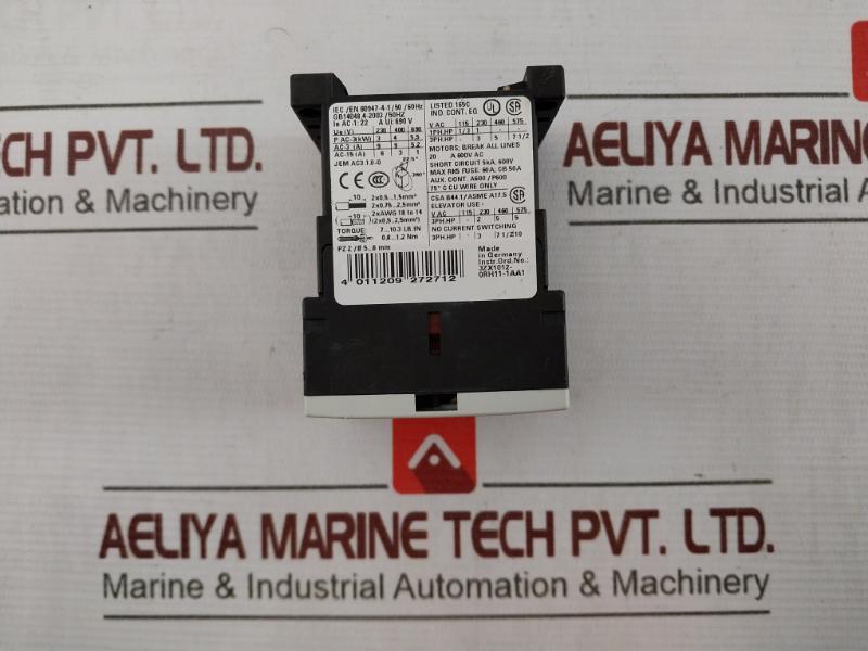 Siemens 3Rt1016-1Bb42 Power Contactor Dc24V 20A 600Vac 690V 22A