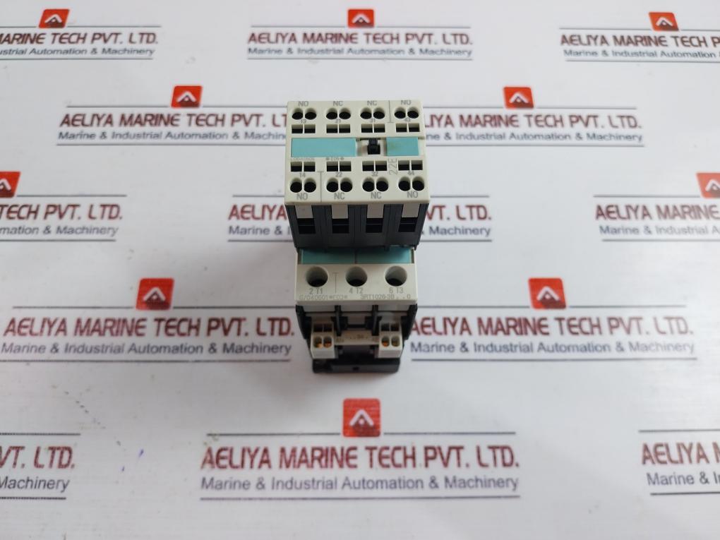 Siemens 3Rt1026-3B..0 Contactor W/ 3Rh1921-2Ha22 Aux Switching Block