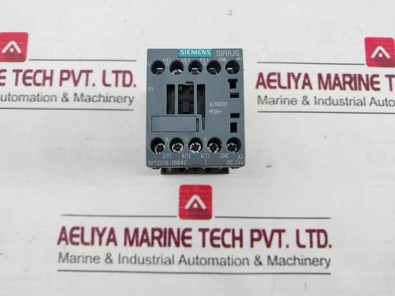 Siemens 3Rt2016-1Bb42 Power Contactor Dc 24V 690V 5Ka 600V Pz 2,5-6Mm