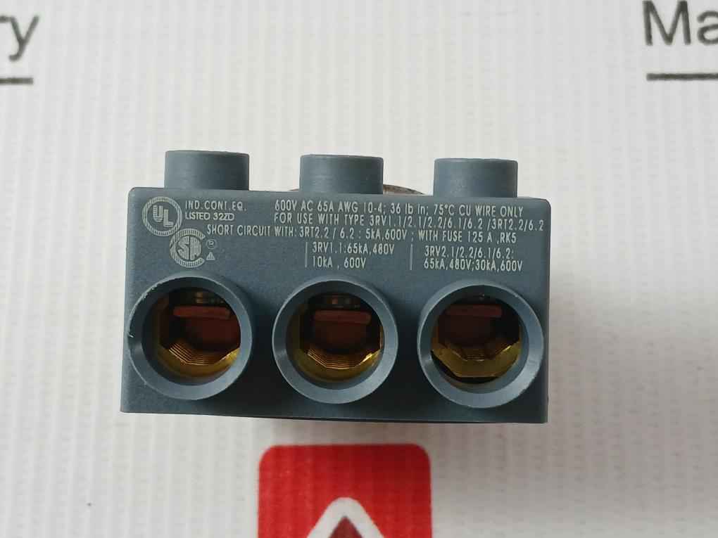 Siemens 3Rv2925-5Ab 3-phase Supply Terminal Block Iec 60947-2