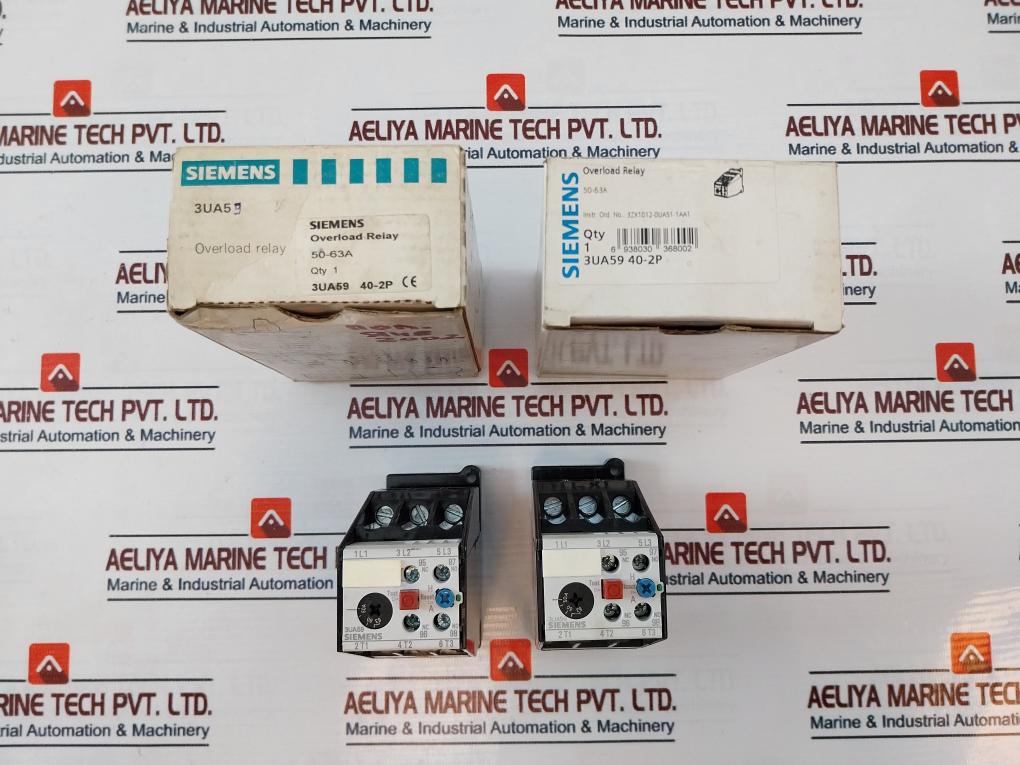 Siemens 3Ua59 40-2P Overload Relay 50-63A 600V Ac