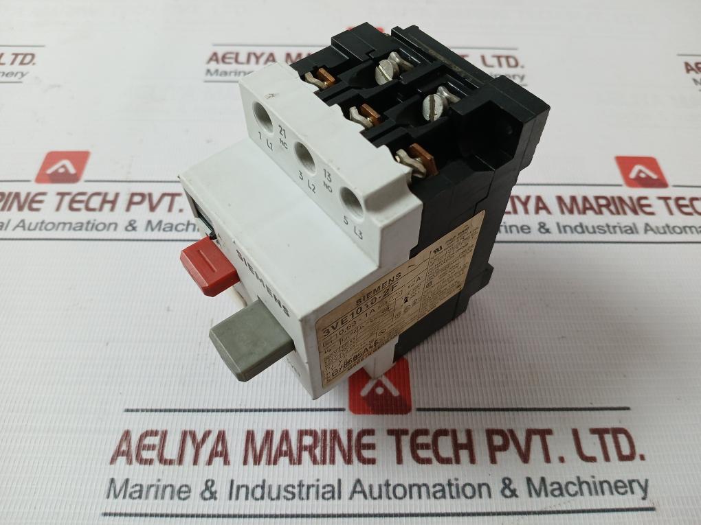 Siemens 3Ve1010-2F Motor Starter Protector Iec 157-1 Vde 0660 500V 0.63 – 1A