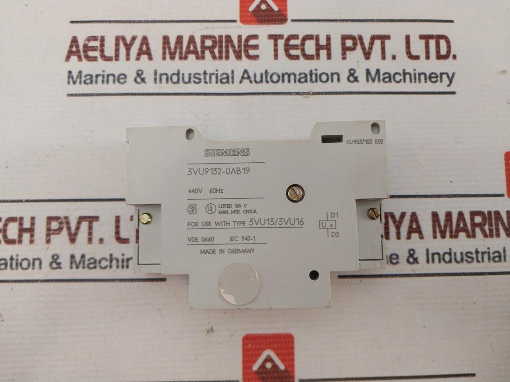 Siemens 3Vu9132-0Ab19 Under-voltage Release 440V 60Hz