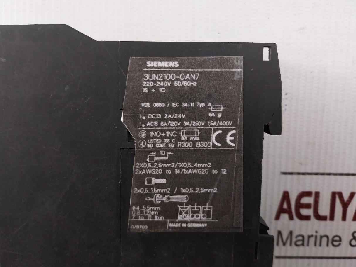 Siemens 3un2100-0an7 Thermistor Motor Protection Relay 220–240v 50/60hz