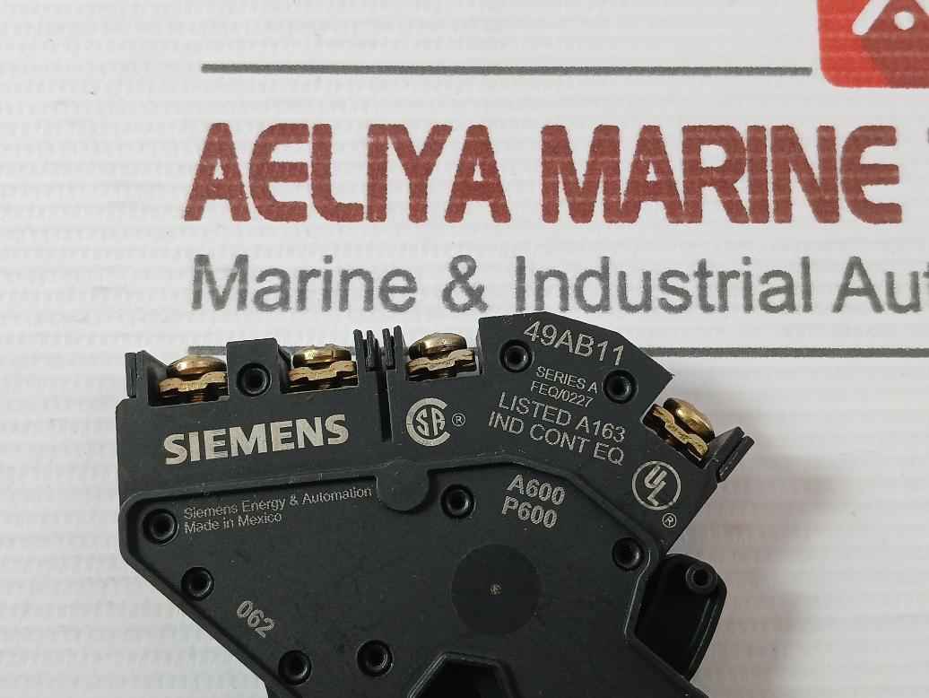 Siemens 49Ab11 Auxiliary Contact Block Series A