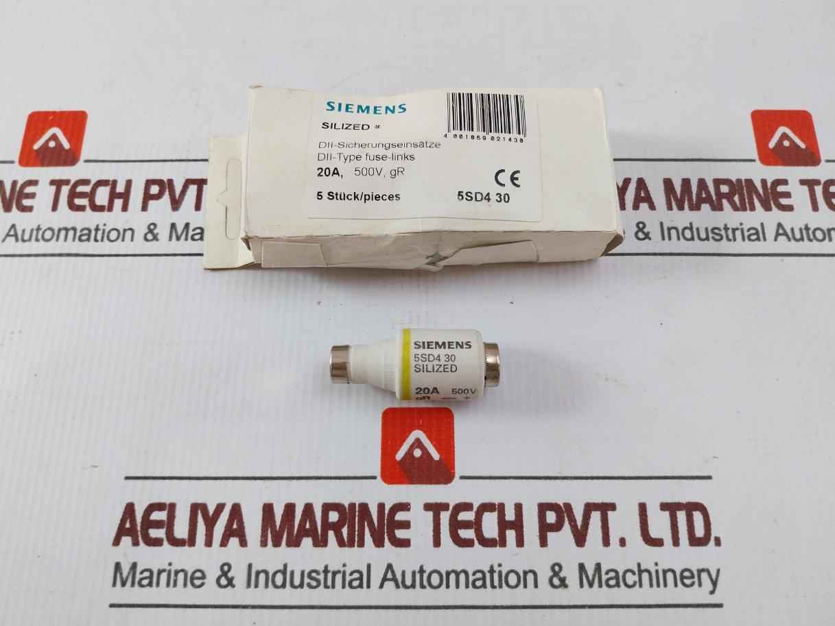 Siemens 5Sd4 30 Dii-type Fuse-links 20A 500V Gr