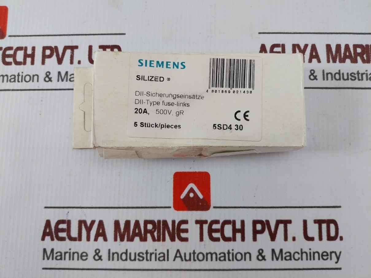 Siemens 5Sd4 30 Dii-type Fuse-links 20A 500V Gr