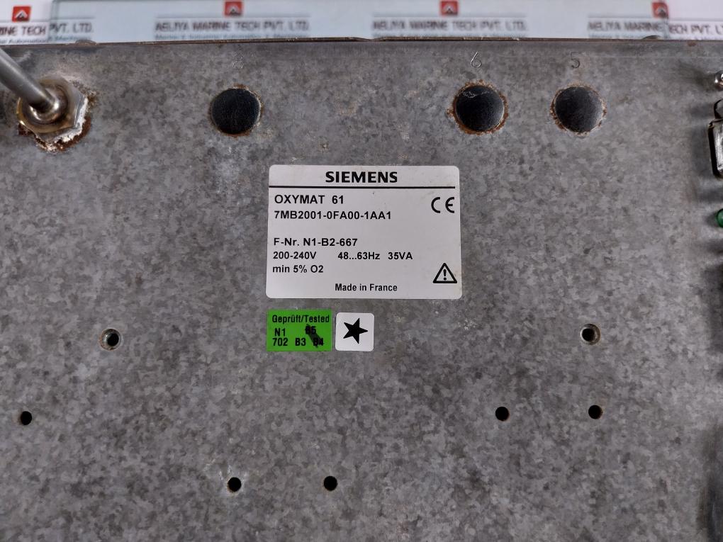 Siemens 7Mb2001-0Fa00-1Aa1 Oxymat 61 Gas Analyzer 200-240V 48-63Hz N1-b2-667