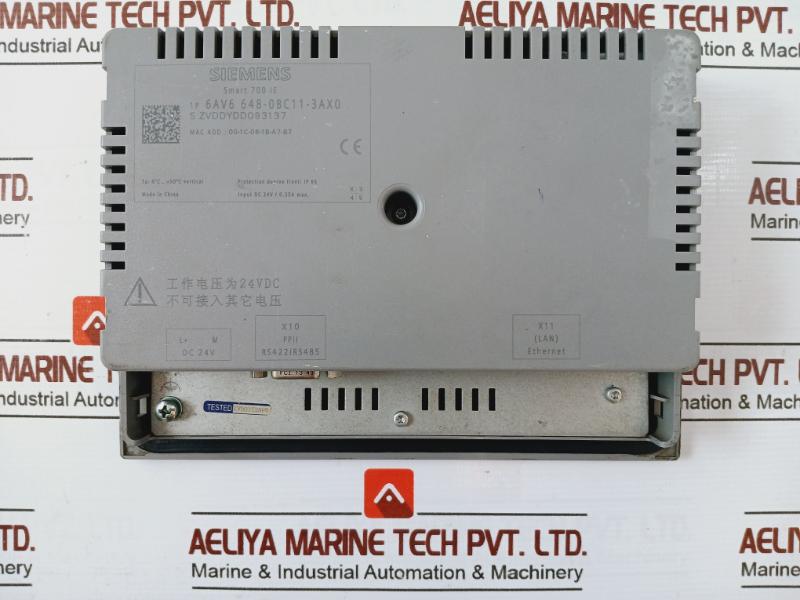 Siemens 6AV6 648-0BC11-3AX0 Smart Line 700 IE Touch Panel 24VDC
