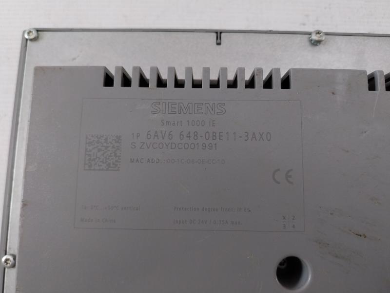 Siemens 6Av6 648-0Be11-3Ax0 Smart Panel Touch Operation