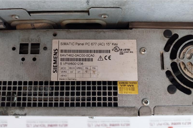 Siemens Simatic Panel Pc 6Av7462-0Ac00-0Ca0& 677(Ac) 15" Key Rev.I5