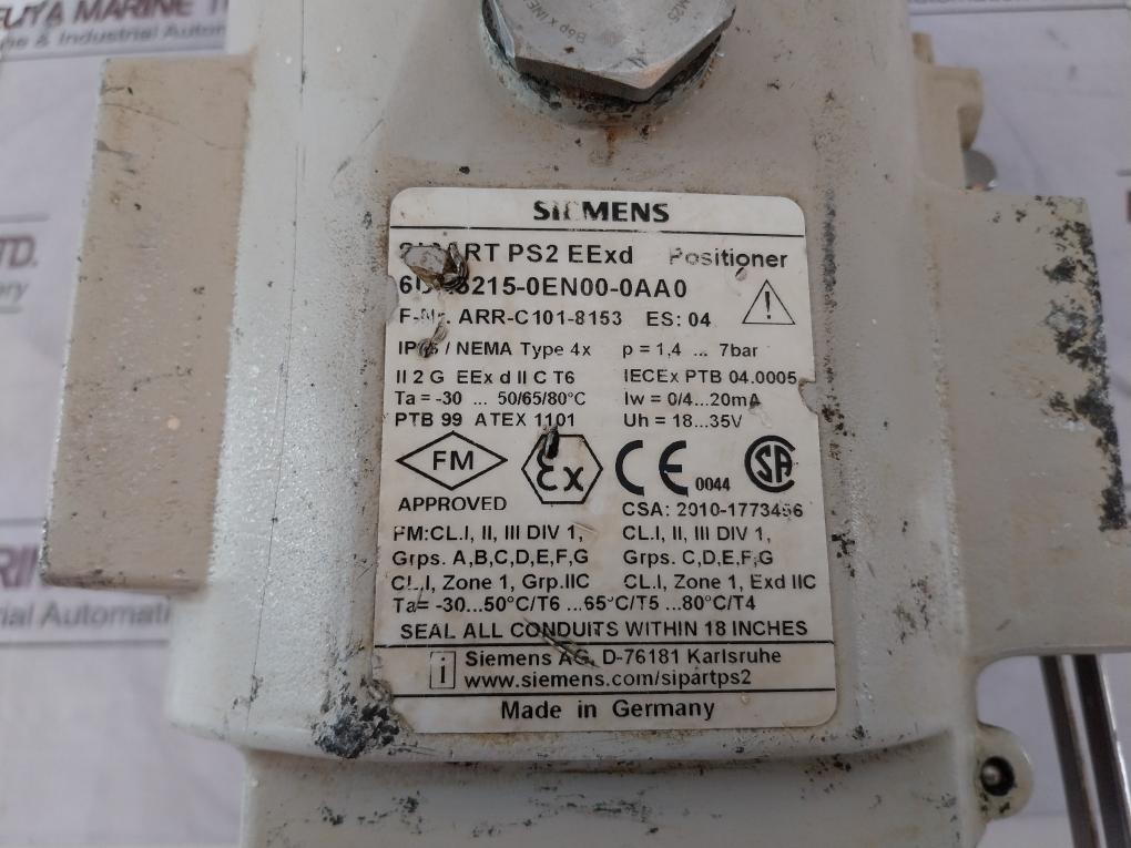 Siemens 6Dr5215-0En00-0Aa0 Sipart Ps2 Eexd Electropneumatic Positioner 1.4-7 Bar