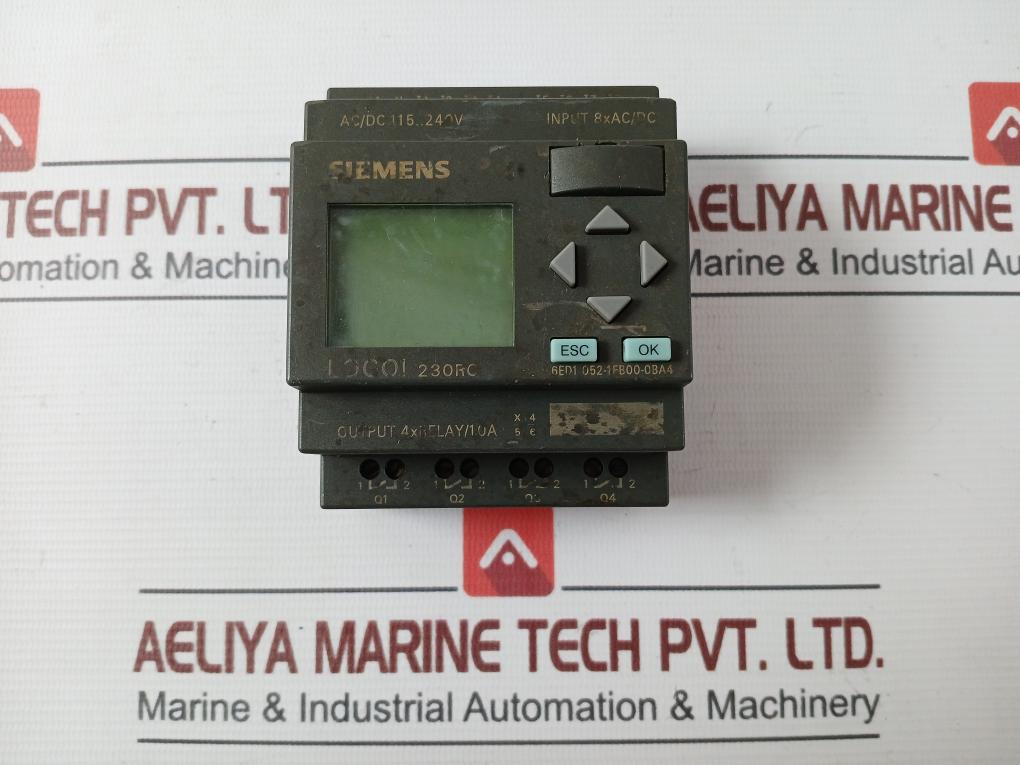 Siemens 6Ed1 052-1Fb00-0Ba4 Logic Module Display Ac/Dc 115..240V 8Xac/Dc