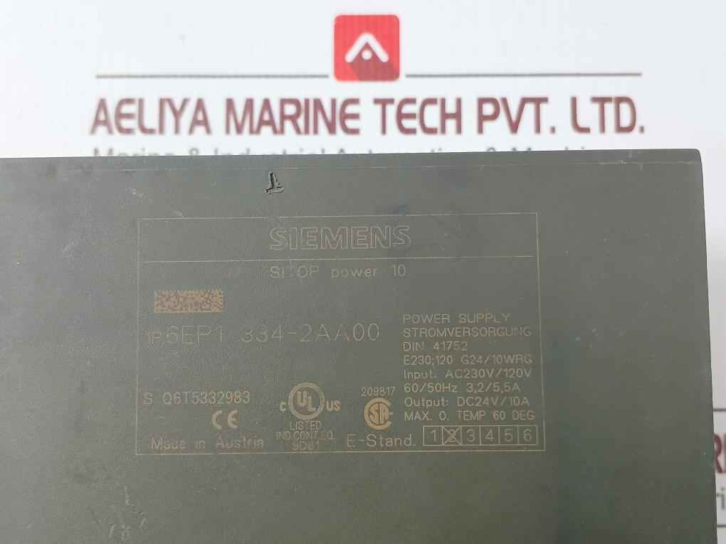 Siemens 6Ep1334-2Aa00 Sitop 10 Power Supply 5A 230V/120V