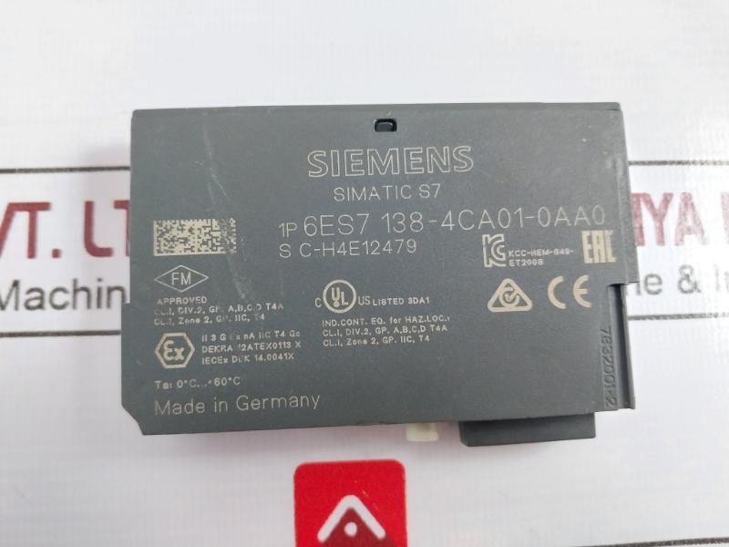 Siemens Simatic S7 6Es7 138-4Ca01-0Aa0 Power Module Dc24V 7832001-2
